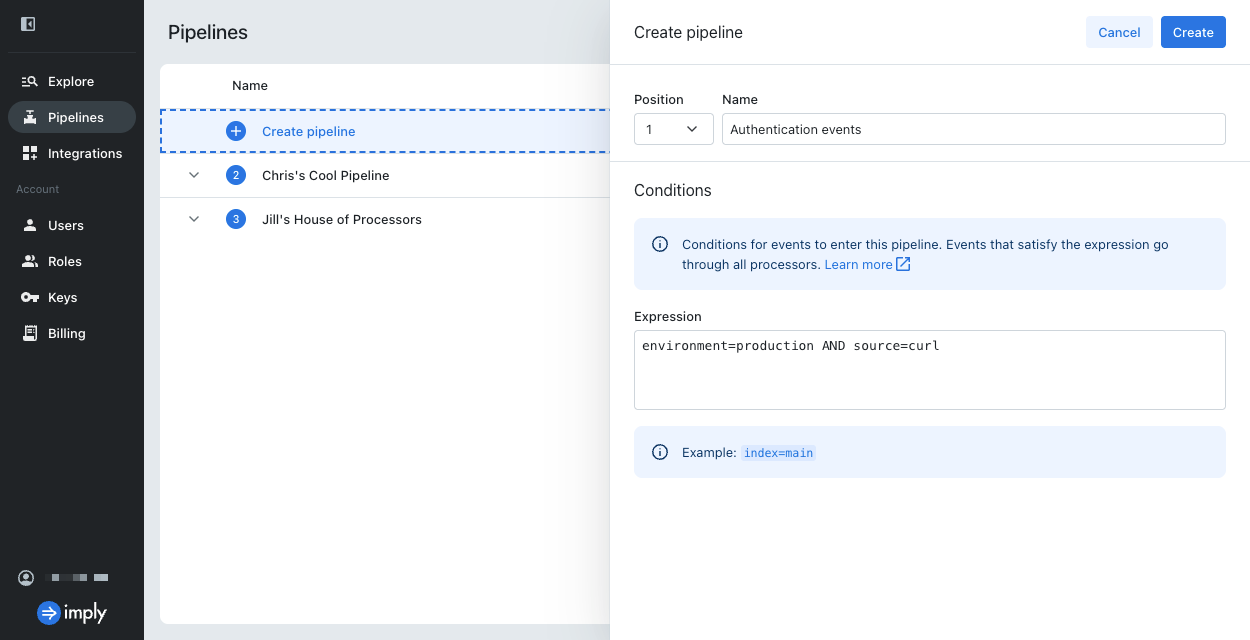 Create pipeline