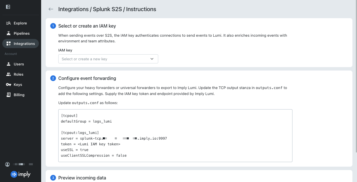 Integration page